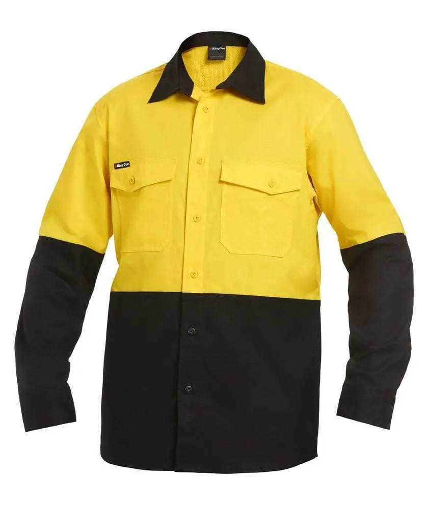 KingGee Workcool 2 Hi-Vis Spliced Work Shirt K54870 Metro Workwear.